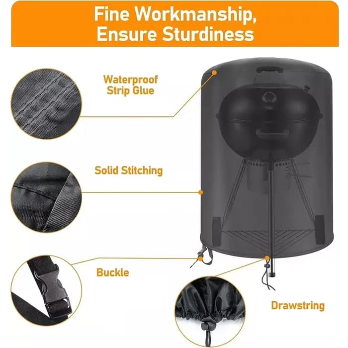 Housse de barbecue imperméable de 57 cm pour Weber Kettle de la marque Raweao