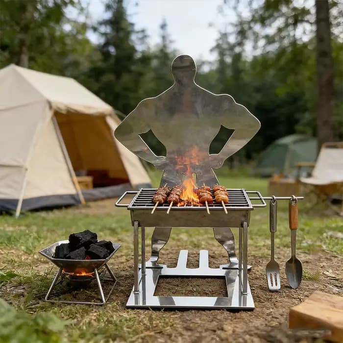 Support de fixation pour saucisses de barbecue en acier inoxydable
