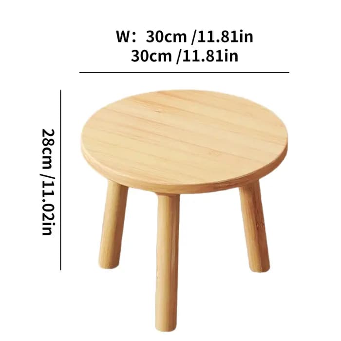Tabouret rond en bambou 1 pièce pour salon et balcon
