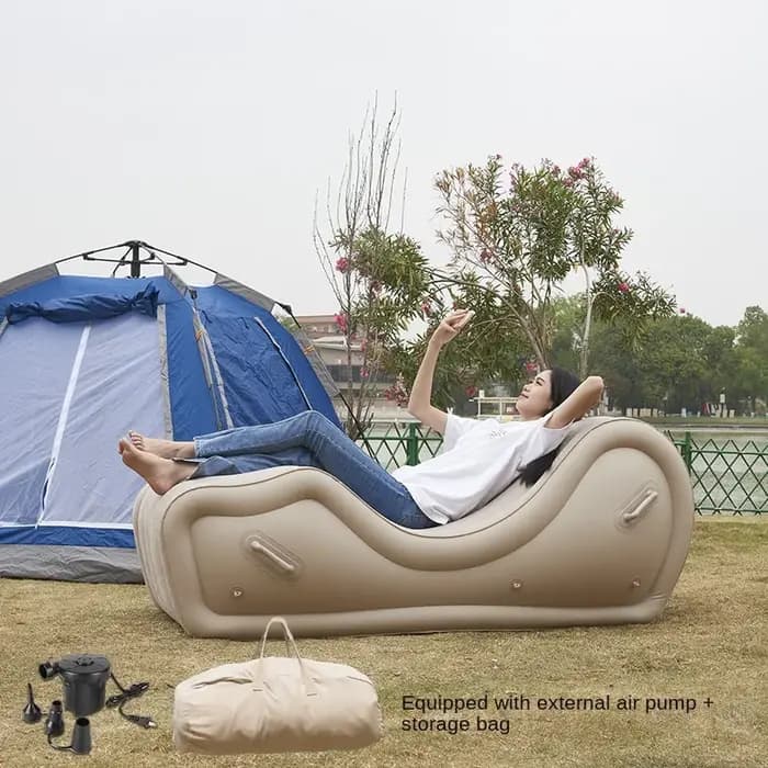Canapé Gonflable en PVC à Coussin d'Air Portable