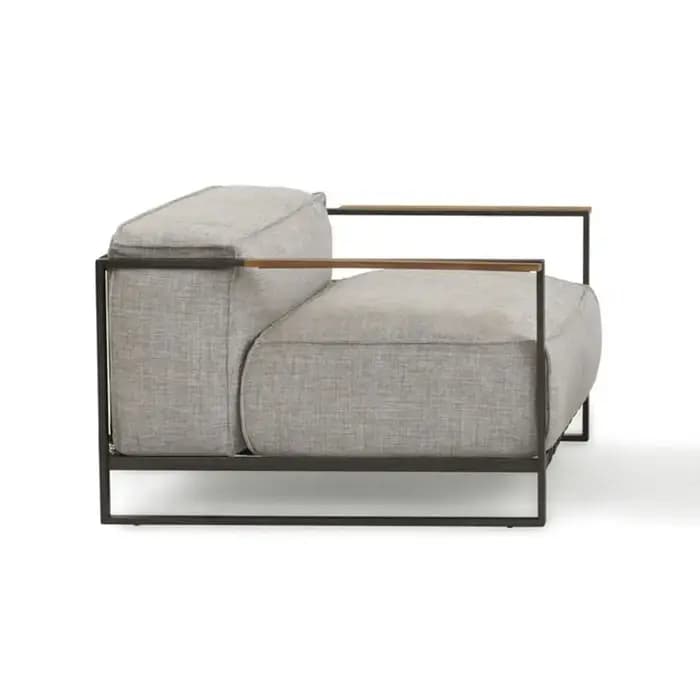 Ensemble de meubles de balcon en métal, mobilier de terrasse de luxe méditerranéen avec coussins, meubles d'extérieur, canapé de jardin en métal