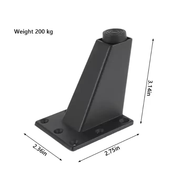 4 pièces 8CM pieds de meubles réglables pieds de canapé pieds d'armoire inclinés en aluminium pour m