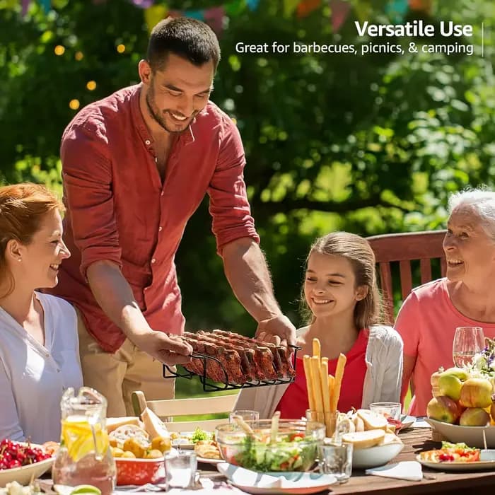 Support à côtes pour barbecue en acier inoxydable