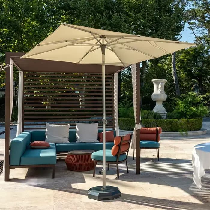 Remplacement de auvent de parapluie de Patio en porte-à-faux rectangulaire robuste 2x2M-couvercle supérieur de Parasol