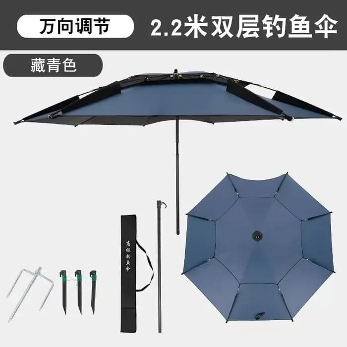 Parasol pliant double couche de 2.2M