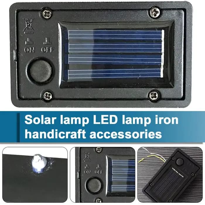 Boîte de rangement solaire carrée pour lampe LED de jardin