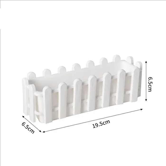 Jardinière Rectangulaire Moderne - Série de Pots avec Design Clôture Décorative - Décoration de Jardin et Maison