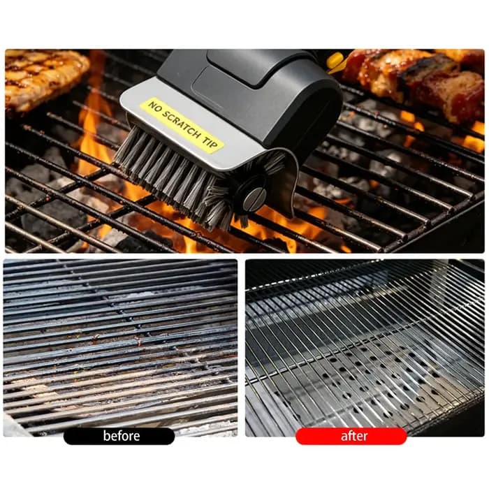 Brosse électrique rechargeable pour barbecue, brosse de nettoyage de barbecue sans fil portable, nettoyeur de barbecue électrique pour le camping en plein air et la cuisine