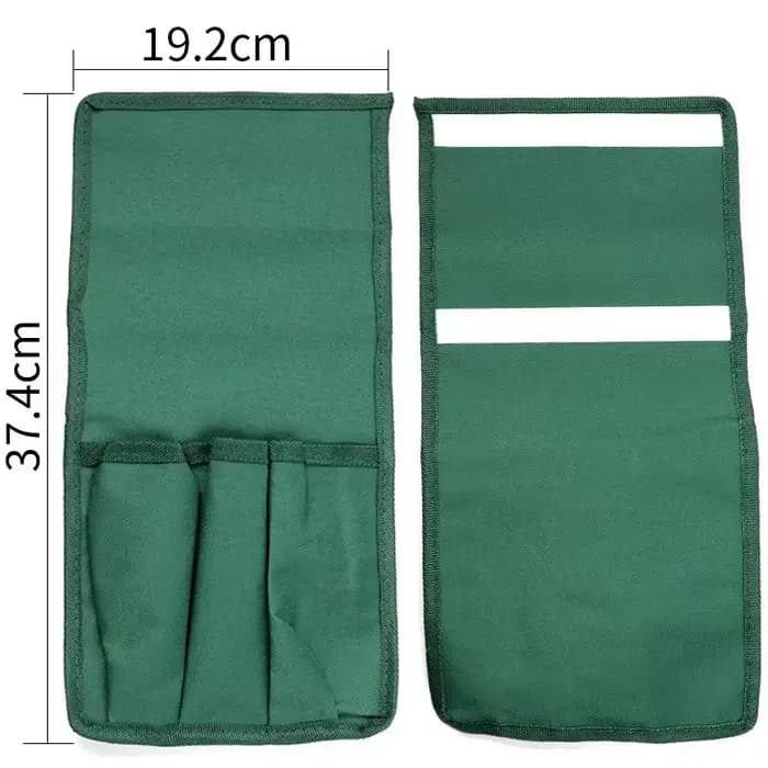 Tabouret de jardin en fer renforcé antirouille, genouillère carrée artisanale avec pochette à outils