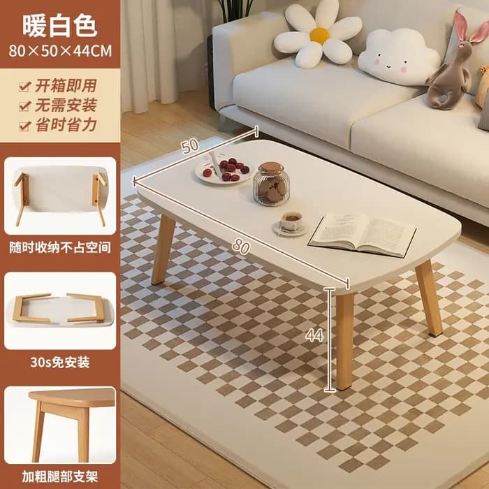 Table basse pliable en bois massif