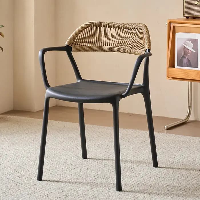 Chaises de salle à manger empilables d'extérieur
