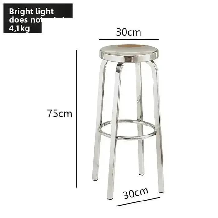 Tabouret rond léger et moderne en acier inoxydable