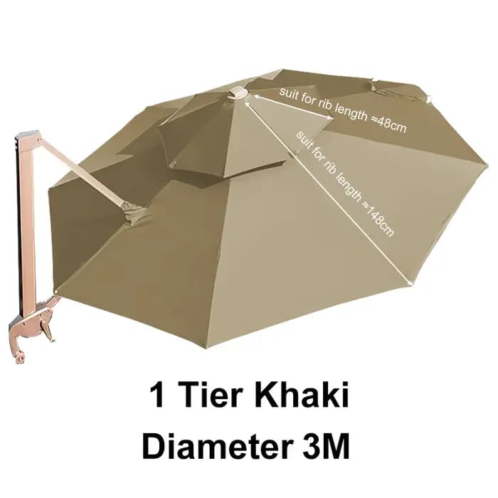Tissu de rechange 3M/3.5M pour parasol romain