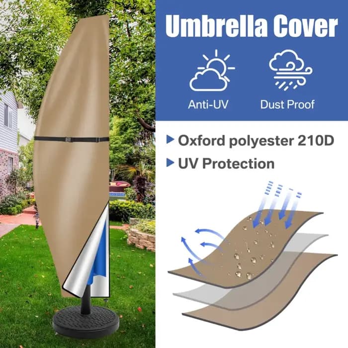 Housse de Parasol de jardin avec tige et anneau de traction