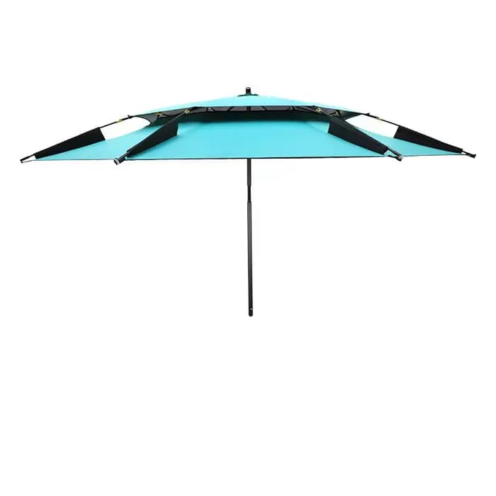 Parasol pliant double couche de 2.2M, parapluie de camping en plein air, outil de pêche, pare-soleil
