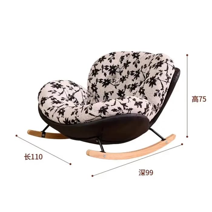 Fauteuil à bascule contemporain en forme d'œuf