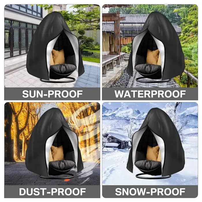 Housse de chaise suspendue d'extérieur imperméable pour chaise œuf