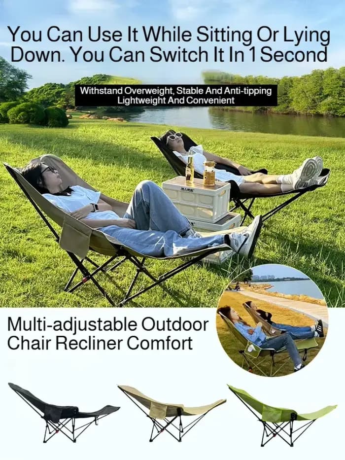 Chaise pliante portative inclinable