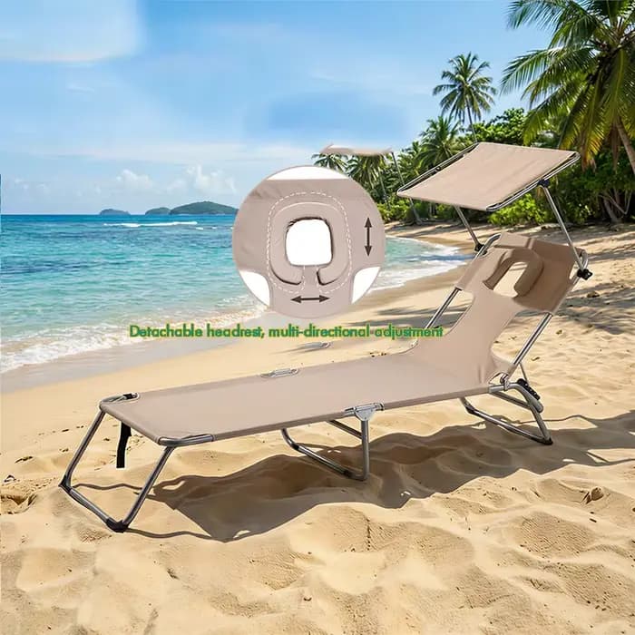 Chaise longue professionnelle d'extérieur pour bronzer