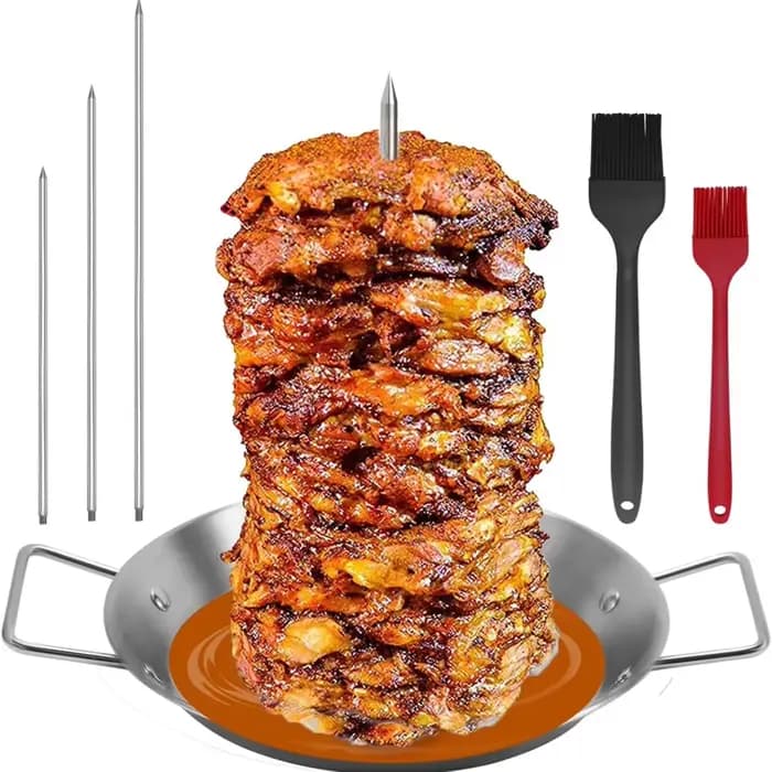 Brochette verticale en acier inoxydable pour gril
