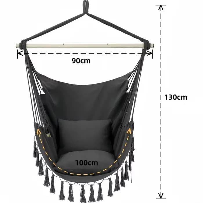 Hamac d'extérieur Portable en toile semi-enveloppée