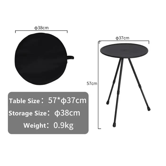Table ronde pliante télescopique Portable