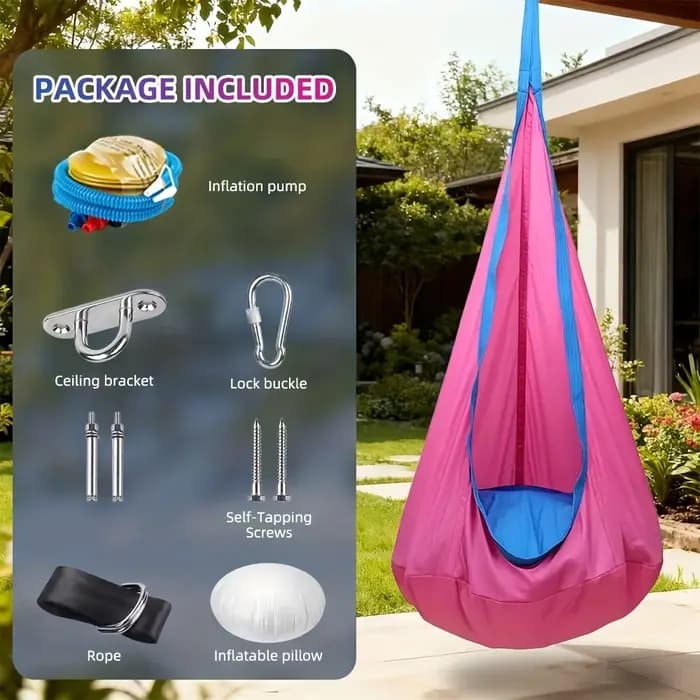 Hamac suspendu léger et portable avec coussin gonflable | Capacité de charge élevée | Avec sac de rangement | Intérieur