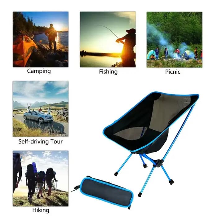 Chaise de camping ultralégère, chaise pliante d'extérieur super résistante à haute charge, siège por