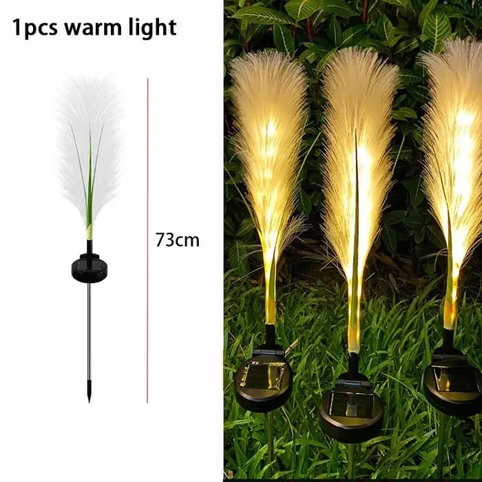 LED lampes de jardin solaires roseau lumineux extérieur décoratif solaire alimenté fleur piquet lumière lumières de noël