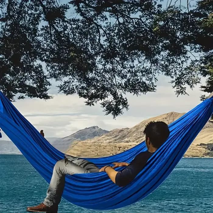 1 ensemble de hamac avec sangles et sac de rangement, adapté aux pique-niques sur la plage, la rando