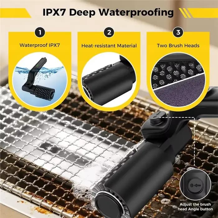 Brosse électrique pour nettoyer les grilles de barbecue