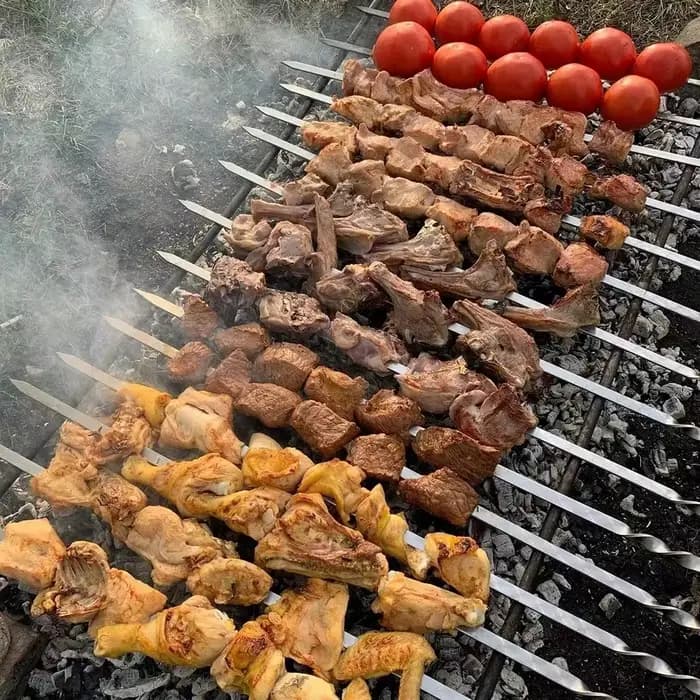 Brochette de Barbecue large en acier inoxydable