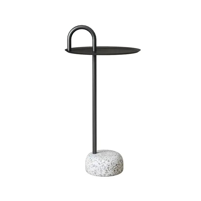 Table d'appoint nordique moderne avec Base en pierre, Table d'appoint de luxe pour salon, canapé cré