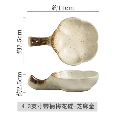 Plat d'assaisonnement pour barbecue en céramique de style japonais
