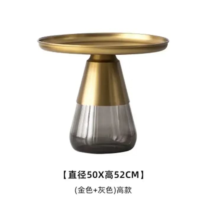 Table d'appoint ronde en métal pour salon