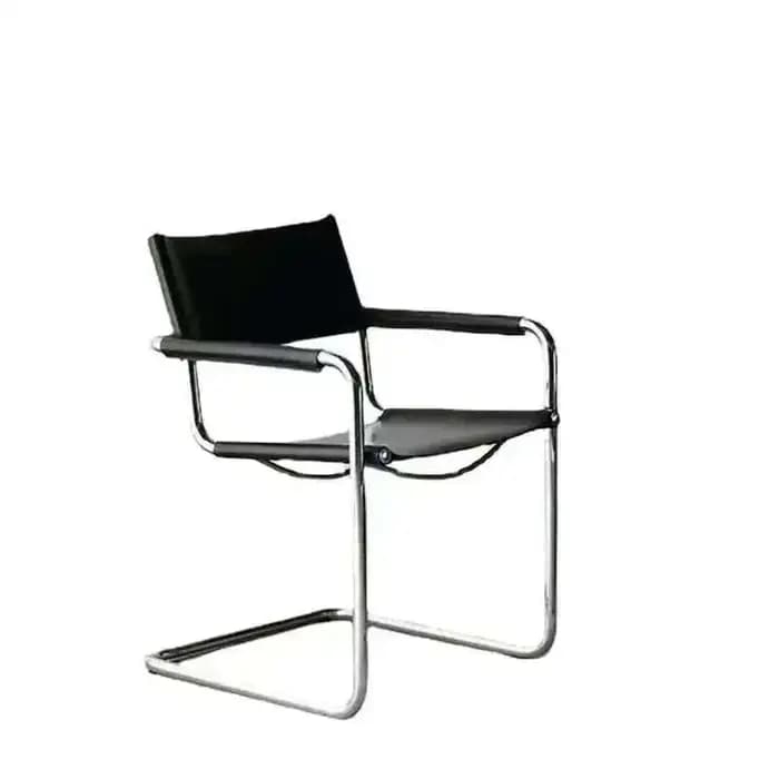 Chaises De salle à manger noires en acier inoxydable, balcon en métal noir, chambre à coucher, chais