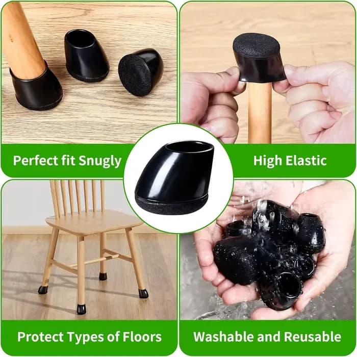 Protecteur de sol pour pieds de chaise, 8 pièces, couvre-pieds épais, coussinets en feutre, meubles