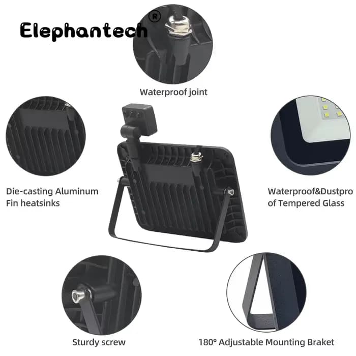 LED PIR détecteur de mouvement LED projecteur extérieur LED projecteur projecteur LED 220V 100W 50W