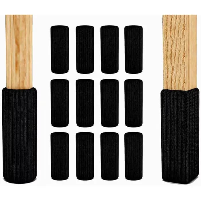 4/24Pcs Tricot Chaise Jambe Couvre Table Pied Chaussettes Antidérapant Protecteurs De Plancher Tampo