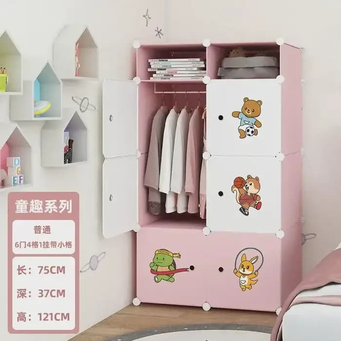Cloisons ouvertes armoire maquillage minimaliste nordique moderne pas cher