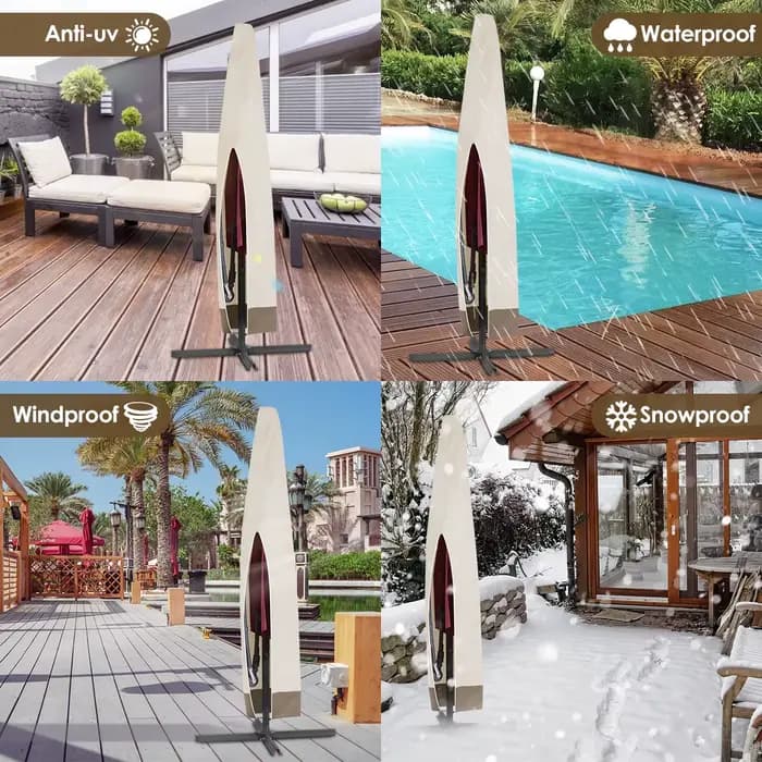 Couvertures imperméables de parasol d'extérieur