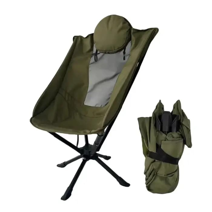Chaise pivotante, chaise pliante portable d'extérieur