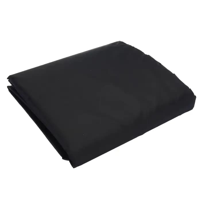 Couverture noire imperméable pour foyer de Patio, couverture de Table ronde, accessoires de Barbecue