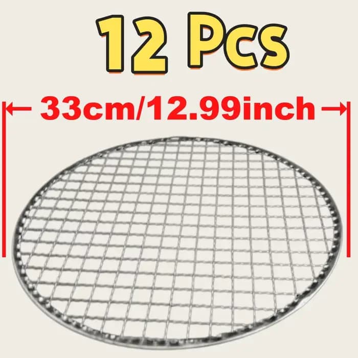 Grille de barbecue ronde jetable antiadhésive pour le camping en plein air, les pique-niques et la c