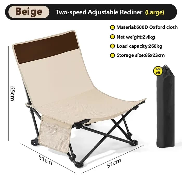 DIVEDEER Chaise de camping pliante d'extérieur
