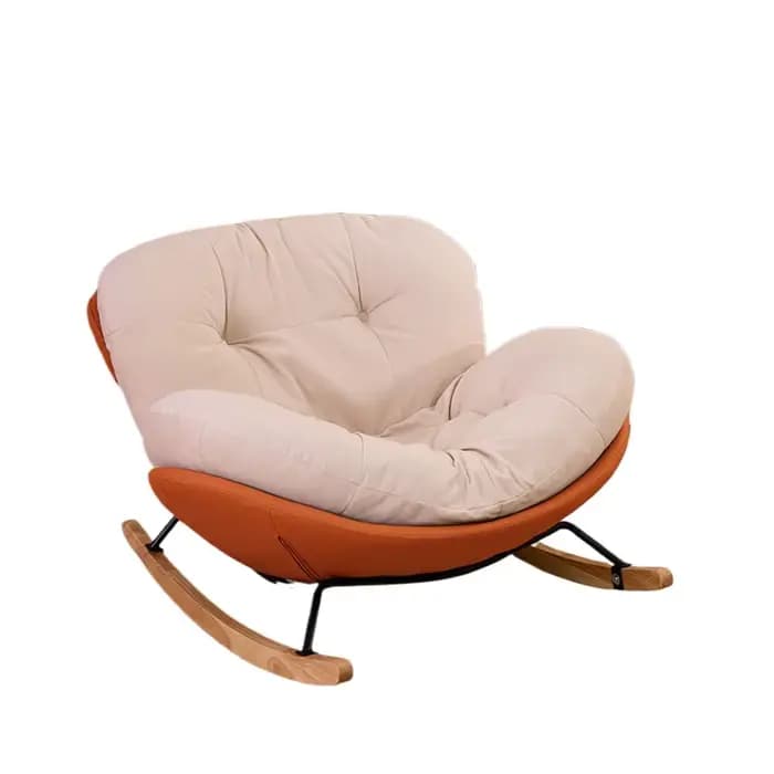 Fauteuil à bascule contemporain en forme d'œuf