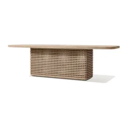 Table à manger en bois de teck imperméable de haute qualité