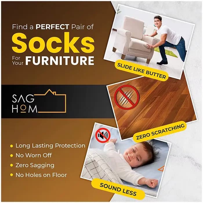 4/24Pcs Tricot Chaise Jambe Couvre Table Pied Chaussettes Antidérapant Protecteurs De Plancher Tampo