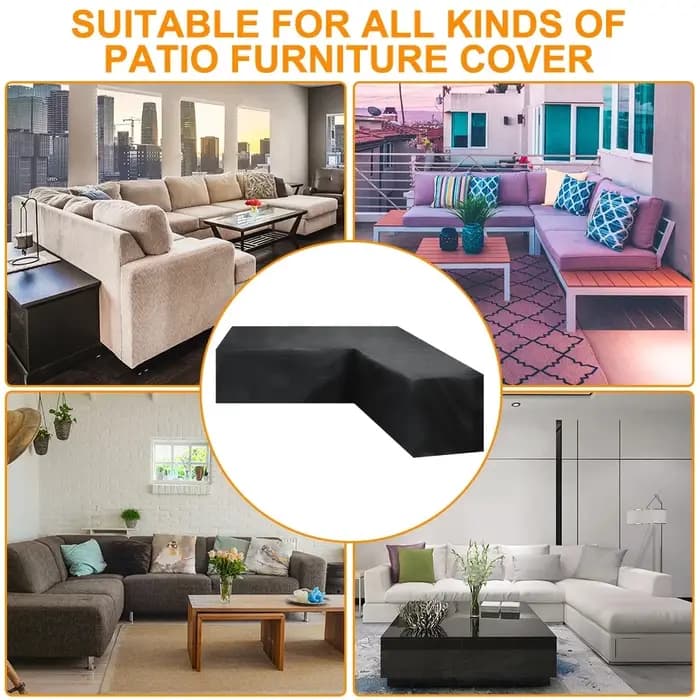 Meilleure housse de meubles de jardin en forme de L, housses tout usage, ensemble de meubles de jard