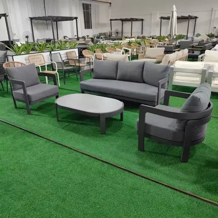 Ensemble de salon en aluminium pour cours